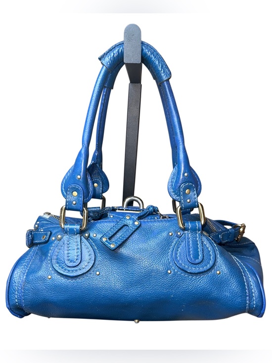 Chloe Handbags - CHLOE PADDINGTON Blue Leather Bag - Lock and Key